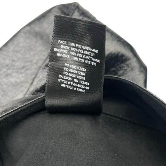 Aritzia Wilfred Vegan Leather Vinyl High Rise Straight Pant In Black Size 6 - Picture 5 of 6